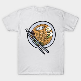 Otter Swimming in Ramen T-Shirt